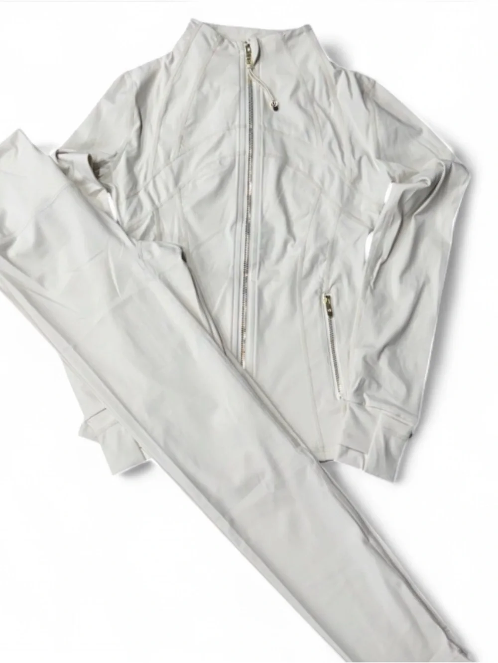 lululemon athletica White Full-Zip Jacket & Leggings Set